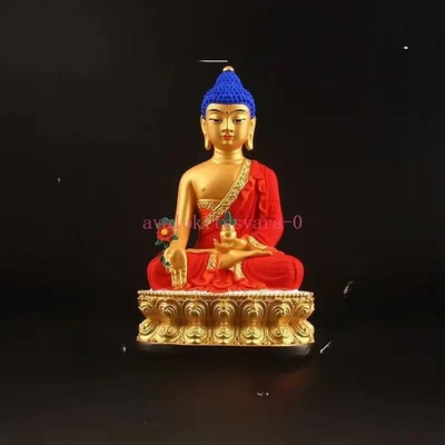 Estatua de Buda de resina 1 pieza Estatuilla de Buda Medicina Buda Bodhisattva Buena Suerte Foto 1 de 3