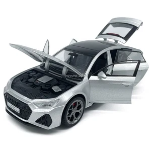 1/24 Audi RS7 Sportback Model Car Diecast Toy Cars Doors Open Pull Back Silver - Picture 1 of 12