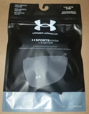 Máscara deportiva Under Armour 1/2 polaina unisex 1369734 negra/carbón nueva en paquete Foto 1 de 4