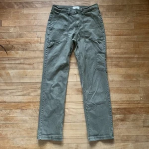 Women’s H&M Sz 4 Army Green Cargo Chino Pants Skinny - Picture 1 of 4