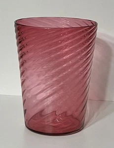 Steuben Art Glass Golden Ruby Swirl Vase - Picture 1 of 5
