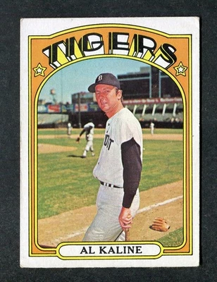 Tarjeta de béisbol Al Kaline Detroit Tiger Salón de la Fama Outfield 1972 Topps MLB #600 Foto 1 de 2