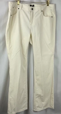 Talbots Pants Woman 16W Light Beige Flat Front 5-Pockets Boot Leg Cotton Blend - Image 1 of 3