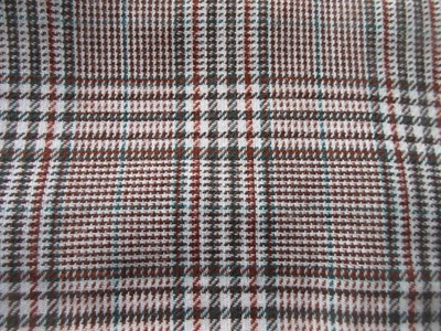 100% Wool Reddish Brown; Dark Green; Cream 56" x 65" Light Weight - Image 1 of 2