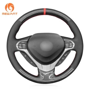 Cubierta de volante envolvente fibra de carbono Alcántara para Acura TSX Sport Wagon A - Imagen 1 de 23