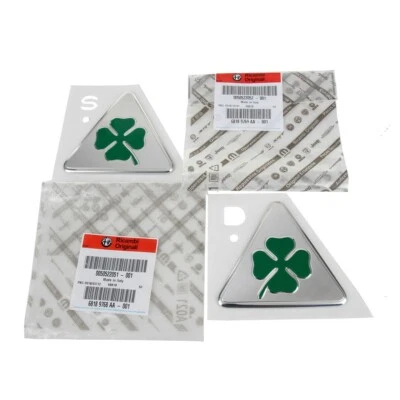 2x ORIGINAL Alfa Romeo Emblem Quadrifoglio Kotflügel GIULIETTA 940 LINKS+RECHTS - Bild 1 von 3