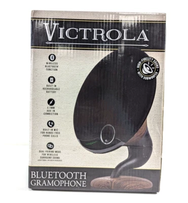 Victrola VSG-140-WAL Rechargeable 60 watt Gramophone Bluetooth Speaker - Image 1 of 4