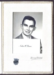 Nelson W. Prince Class of 1947 Graduation Photo & Calling Card - Eastport, ME - Picture 1 of 1