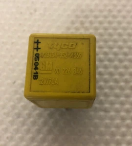 VAUXHALL GM OPEL SAAB YELLOW MULTI USE RELAY 12V/70A 4 PIN P/N 90 226 846 - Picture 1 of 4