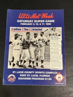 New York Mets Miracle Mets 1969 Ulti-Met-Week Program Hand Signed - Image 1 of 4