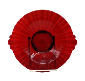 Royal Ruby Red Old Cafe 8" Candy Bowl Mint Depression Glass Plate Cranberry - Picture 1 of 11