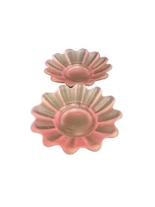 Indians Tiara Glass Heirloom Pink Candle Holders - Picture 1 of 3