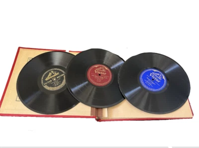 Variety of Antique Victor Phonograph Collectible Records In Red Album (16 TOTAL) - Image 1 of 4