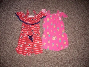 LOT OF 2 CAT & JACK - ONE-PIECE ROMPERS GIRLS SIZE 6/6X - Picture 1 of 1