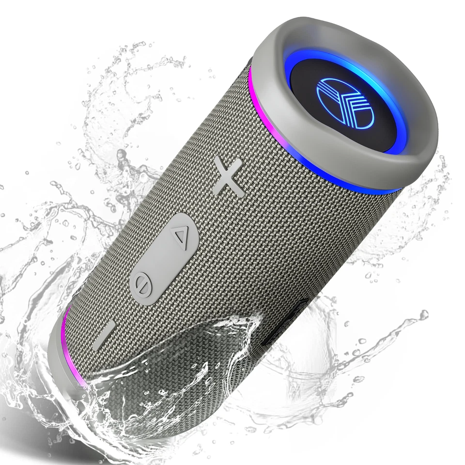 TREBLAB HD77 Gray - Portable Wireless Bluetooth Speaker 30W Stereo 20H Battery