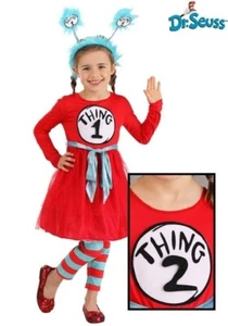 Dr. Seuss Thing 1 & 2 Kleinkind Mädchen Kostüm - Größe 4T - Bild 1 von 10