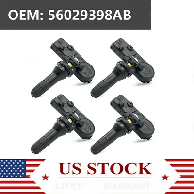(4) TPMS Tire Pressure Sensor For Dodge RAM Chrysler Wrangler journey 56029398AB - Image 1 of 4