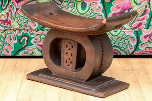 Vintage Tribal African Asante Stool - Picture 1 of 9