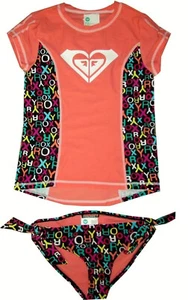 Roxy Little Girls' 2-Pieces Swimsuit ,Pop Logo ,Size 14. - Picture 1 of 1