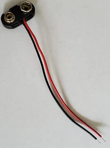 2X 9V BATERÍA CONECTOR A PRESIÓN CLIP CARCASA DURA CABLEADA - Imagen 1 de 1