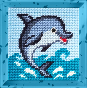 DIY Needlepoint Kit "Dolphin" - Picture 1 of 1