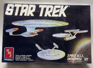 Star Trek 3-Piece USS Enterprise Model Kit  AMT Ertl 1988        REDUCED PRICE - Picture 1 of 6