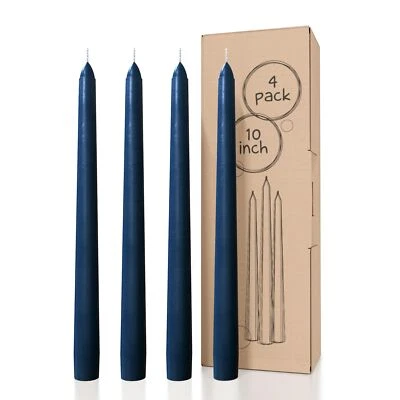 Juego de 4 velas cónicas de 10 pulgadas - velas cónicas sin goteo y velas sin perfume... Foto 1 de 4