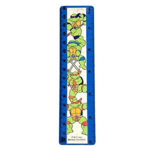 Vintage TMNT 6 inch Ruler 1991 Mirage Teenage Mutant Ninja Turtles Blue - Picture 1 of 6
