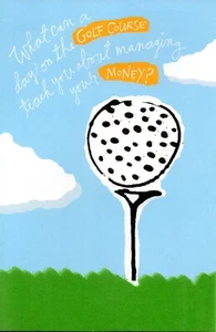 Relaxing BIRTHDAY Card FOR GRANDSON, Golf Money by American Greetings +Envelope - Picture 1 of 4