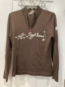 Pearl Izumi Cycling Colorado USA 1/4 Zip Sweater Womens M Embroidered Wool Blend - Picture 1 of 11