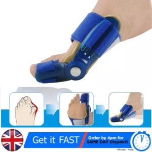 ORTHOPEDIC BUNION CORRECTOR TOE STRAIGHTENER SPLINT SUPPORT FLEXIBLE STRAP BLUE - Picture 1 of 5