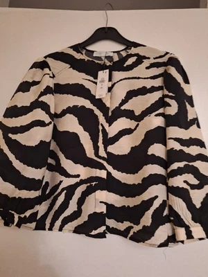 WOMENS PRIMARK ZEBRA PRINT TOP,SIZE  S, NEW WITH TAGS - Image 1 of 4