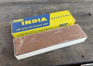 Vintage Norton India Sharpening Oilstone No 0 Unopened Old Tool - Picture 1 of 8