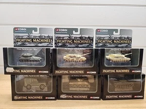 Lot X 6 1:50 Scale Corgi Fighting Machines tanks Helicopter Truck MIB - Picture 1 of 9