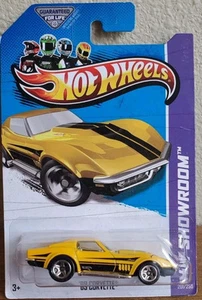Hot Wheels '69 Corvette HW Showroom-2013 #201/250 Yellow Diecast 5-Spoke - Picture 1 of 1