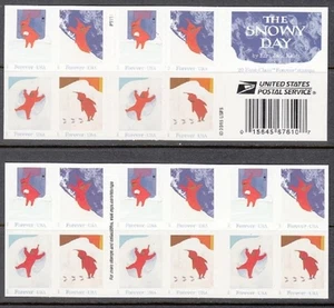 USA 2017 Stamps MNH Snowy Day Booklet Pane of 20 Cat. #5245b - Picture 1 of 2