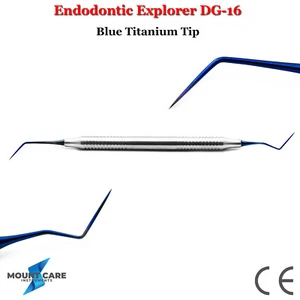 Dental Endo Explorer DG-16 Periodontal Endodontics Blue Titanium Tips Lab Probes - Picture 1 of 4