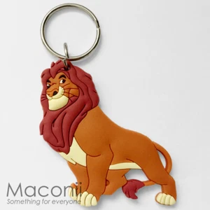 Mufasa Rubber Keyring - Disney Simba Lion King Cartoon Key Chain Phone Charm - Picture 1 of 1