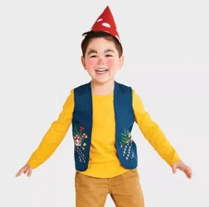 Toddler Gnome Costume Vest & Hat Gnome Halloween One Size Hyde & EEK - Picture 1 of 4
