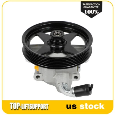Power Steering Pump with Pulley For 2008-2010 Ford F250 F350 V8 5.4L - Image 1 of 4