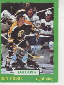 Topps #133 firmado por Ken Hodge 1973-72 - Boston Bruins - Imagen 1 de 1