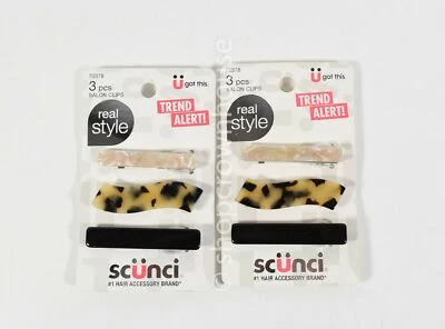 2 Pks SCUNCI Salon Clips - Real Style - Trend Alert - 70378 = 6 Total - Image 1 of 3