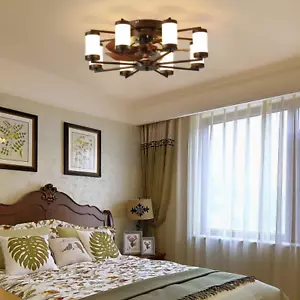 22 Inch Modern Ceiling Fan with LED Light – 5 Blade Fan and Cylinder Light Fixtu - Picture 1 of 12