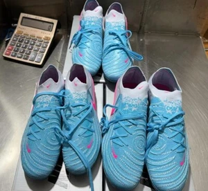 Nike Phantom Luna Elite NU FG Firm Ground Soccer Cleats - Blue/White/Pink - Picture 1 of 4
