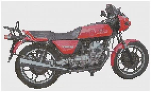 Cross Stitch Pattern  by Florashell -  Moto Guzzi Monza Motorbike - Picture 1 of 1