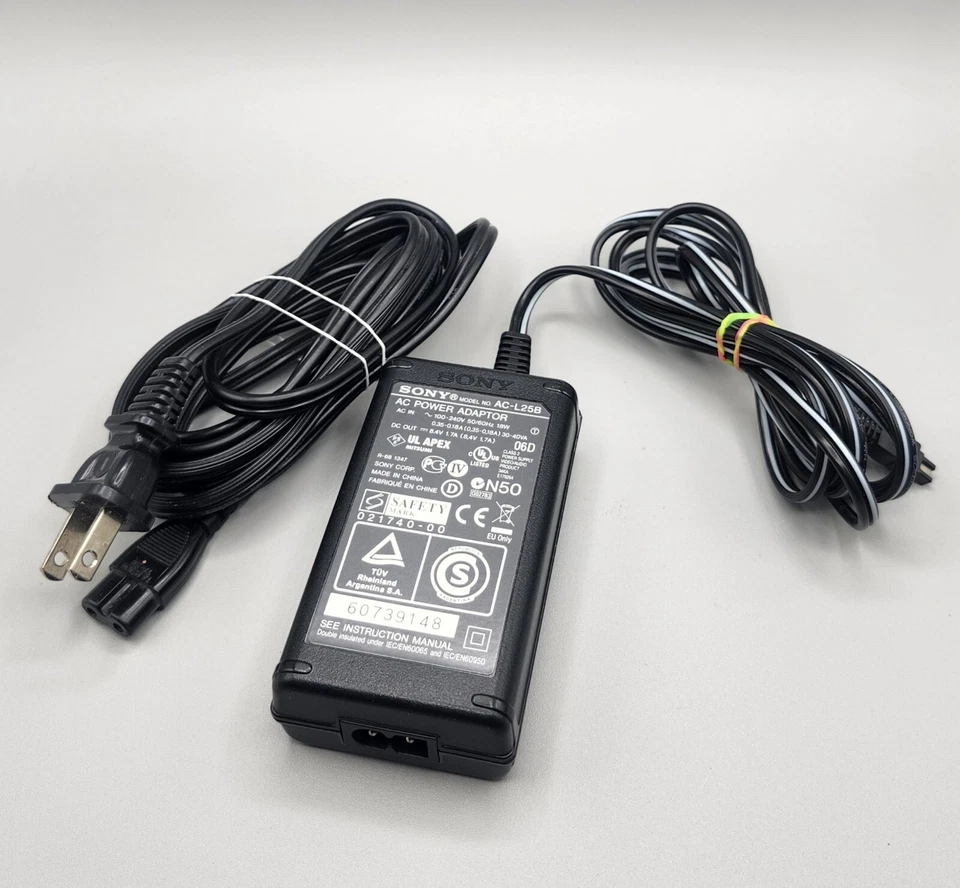 OEM Sony Power Adapter Model AC-L25B for Camcorder Tested Authentic  Foto 1 de 4