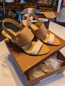 Coach Marla Slingback Sandal Chalk / Nude Leather; Womens size 9M - Picture 1 of 9