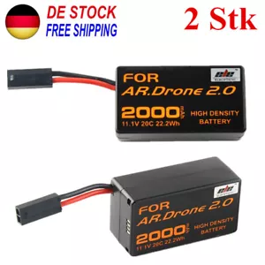 2 Stk 11,1V 2000mAh Wiederaufladbar Batterie für Parrot AR.Drone 2.0 Quadcopter - Bild 1 von 9