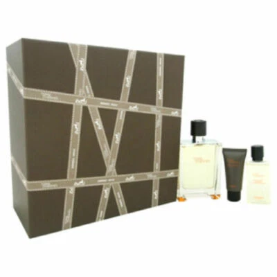 Terre D'Hermes Men EDT Spray 3.3 oz + Balm 0.5 + Shower Gel 1.35 - GIFT SET - Image 1 of 3