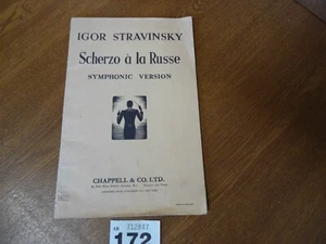 Rare 1st Printing Score by Chappell & Co. 1945 - SCHERZO A LA RUSSE / STRAVINSKY - Picture 1 of 12